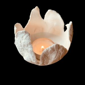 Teelichthalter Windlicht Porzellan handgemacht getöpfert Design