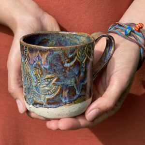 Keramik Tasse magic blau