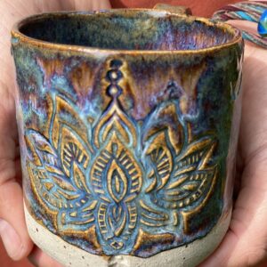 Keramik Tasse magic blau