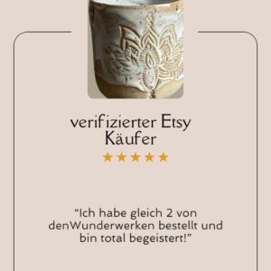 Lotus Becher weiß getöpfert handgemacht becher kakaozeremonie Lotus yoga